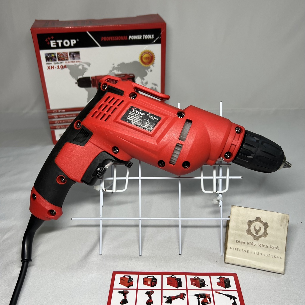 Máy khoan điện cầm tay ETOP 10MM công suất 620W mini lõi đồng | Máy bắn vít, bắn tôn, khoan gỗ( Chính hãng)