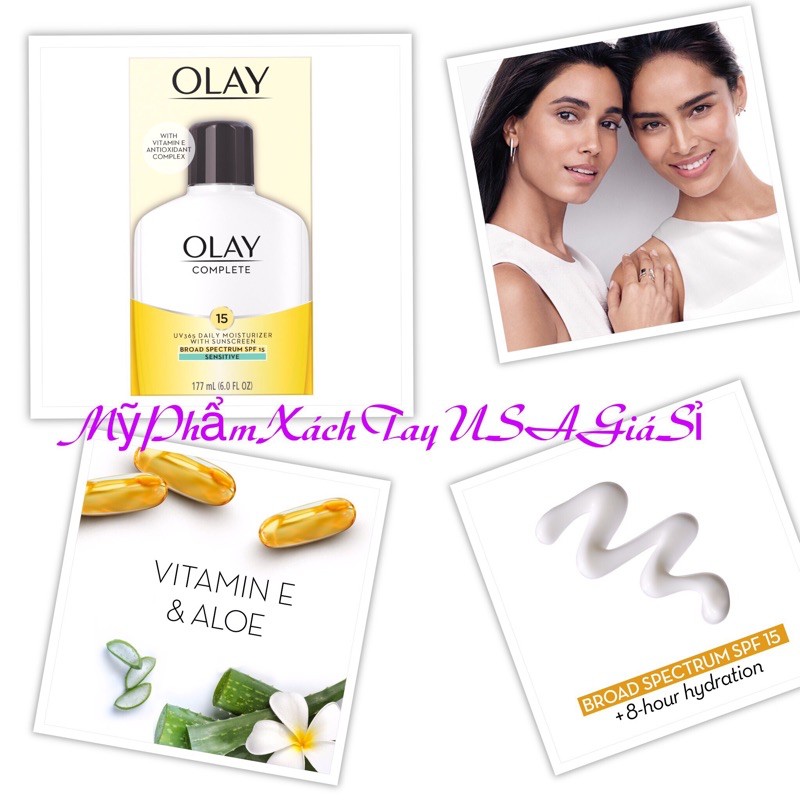 Kem Dưỡng Ẩm Chống nắng Olay Complete SPF 15 Cho Da Mặt (177ml) Nhập khẩu USA