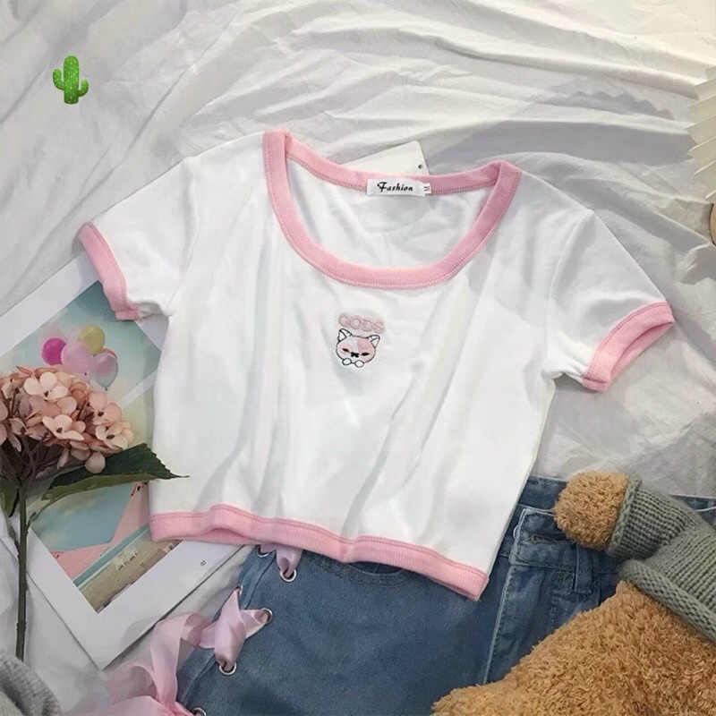 Áo croptop chú cáo nhỏ xinh PC