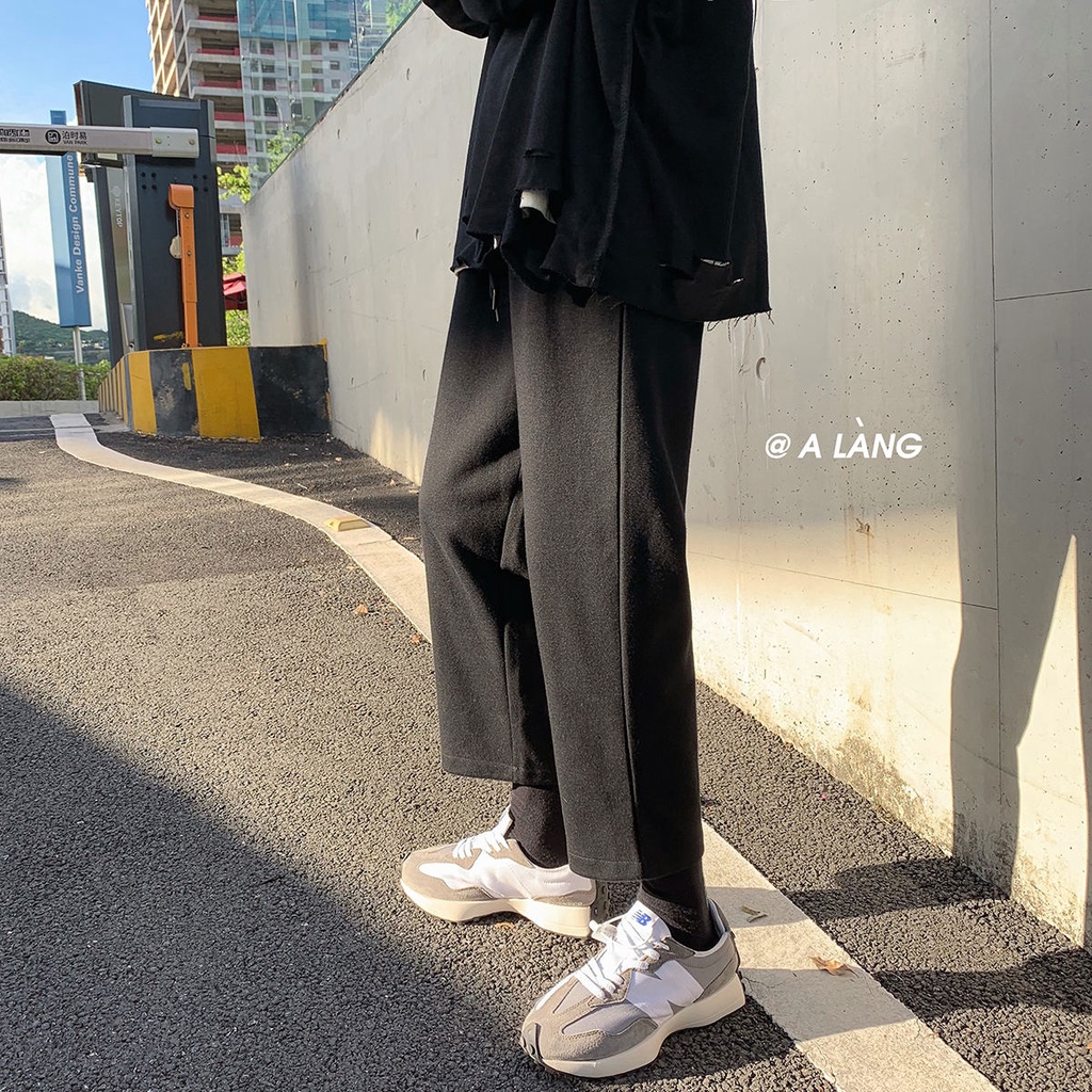 Quần Dài Thể Thao Chất Nhung Dày Dặn Màu Sắc Đơn Giản Thời Trang Mùa Đông Cho Nam Giới Size M-3Xl