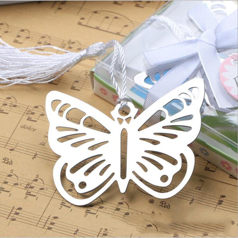 1 Thẻ Đánh Dấu Sách Bằng Kim Loại Hình Hoa Tuyết, Bướm, Đại Bàng Dễ Thương