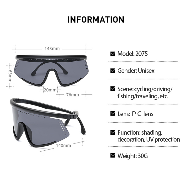 #Ready Stock# Outdoor sports glasses riding big frame windshield polarized sunglasses sunglasses ski goggles ZARAN