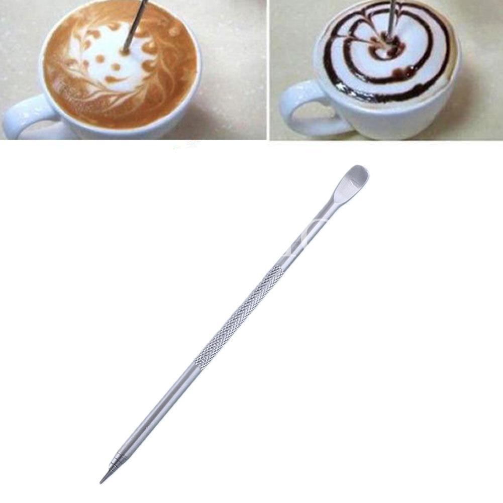 Bút vẽ trang trí cà phê Cappuccino Latte bằng inox