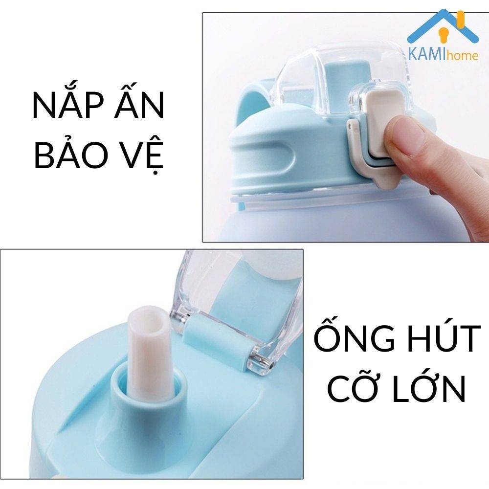 Bình nước cỡ lớn 1.200-2.000ml chia vạch hàng ngày  mã 22046