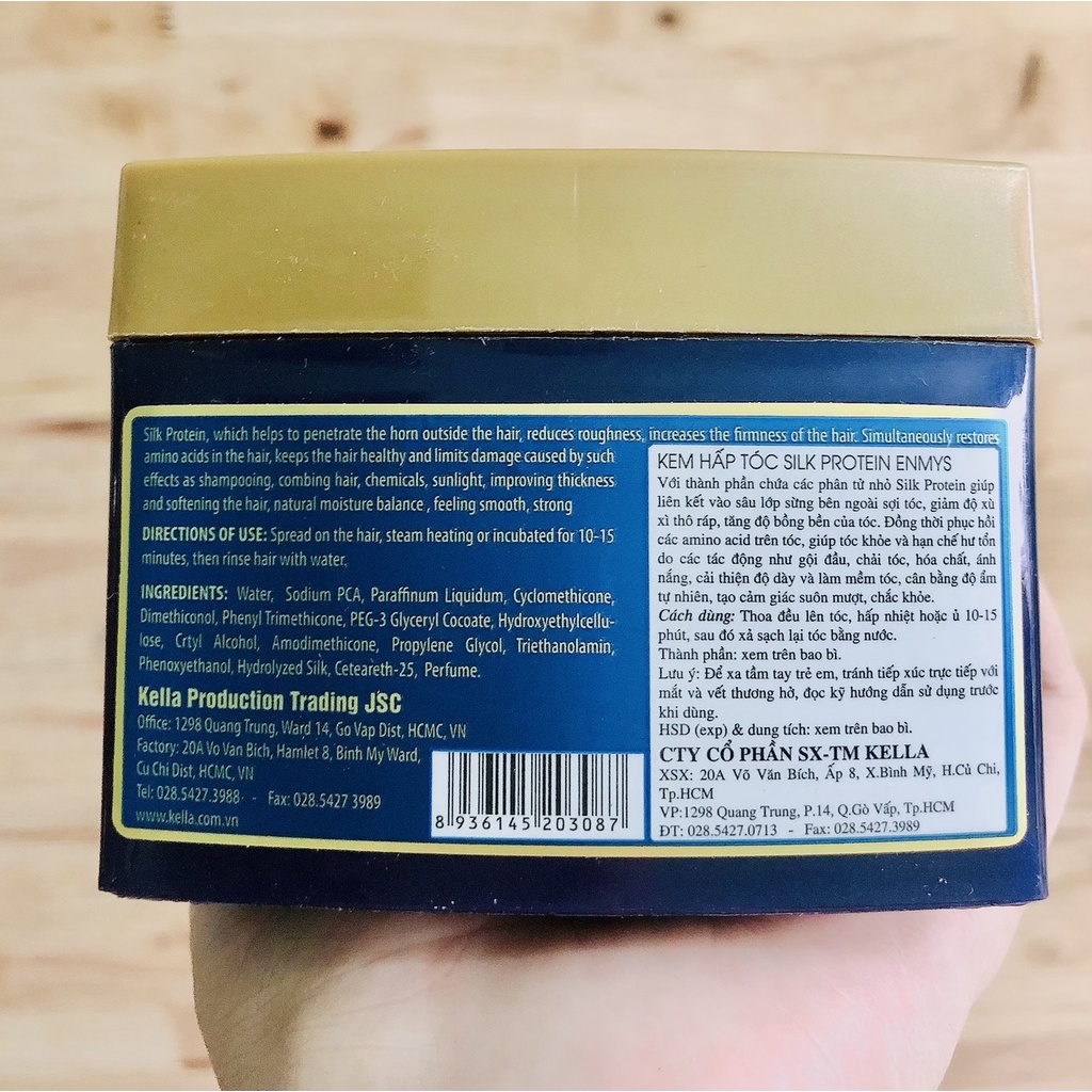 Hấp dầu phục hồi tóc Enmys Silk Protein siêu mượt cho tóc khô xơ hư tổn / Hấp dầu ENMYS