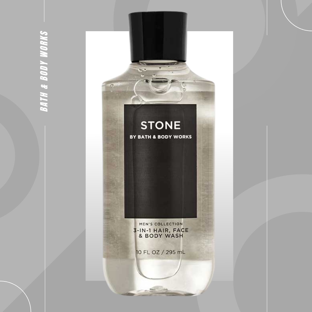 Sữa Tắm Gội Bath & Body Works Stone Hair, Face & Body Wash Mùi Hương Sang Trọng Lịch Lãm Dành Cho Quý Ông Chai 295ml