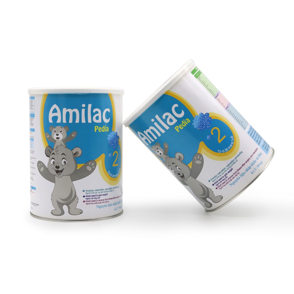 Sữa Amilac Pedia 2 (900g)⚡️FREESHIP⚡️ Bổ sung canxi, chất dinh dưỡng thay thế bữa ăn phụ dành cho trẻ nhỏ