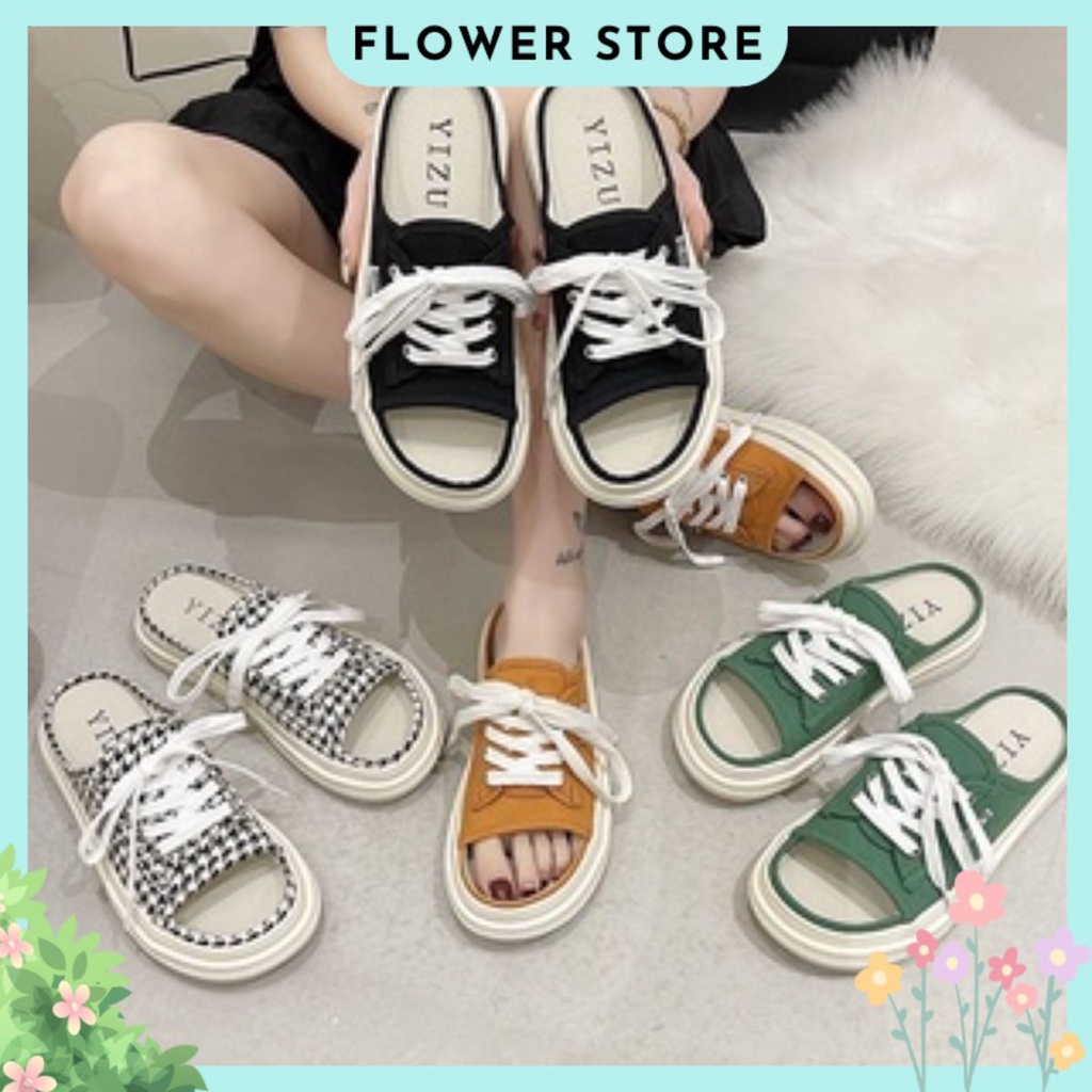 Giày sục thể thao nữ hở mũi đế cao 3cm, giày lười đạp gót phong cách Hàn Quốc S03 - Nguyentrang239