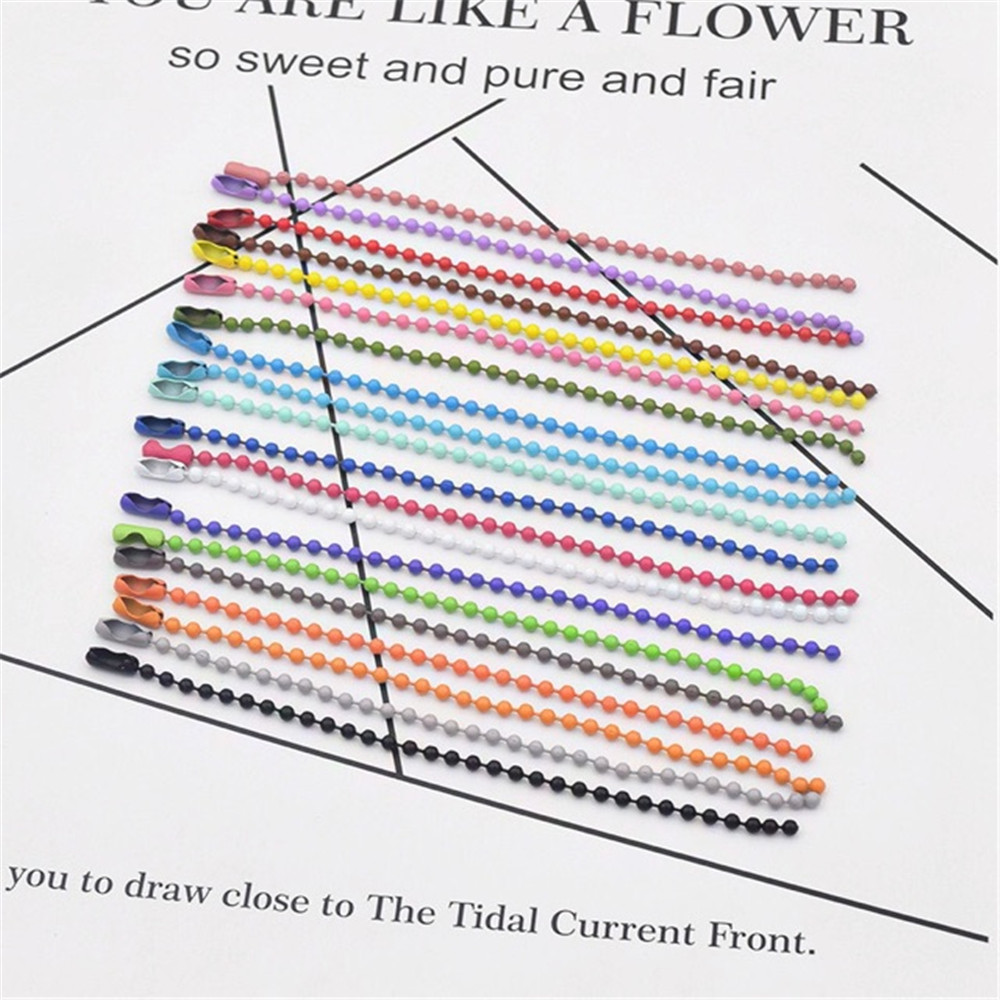 Set 10 Chuỗi Hạt 2.4mm Dài 12cm Tự Làm Móc Khóa