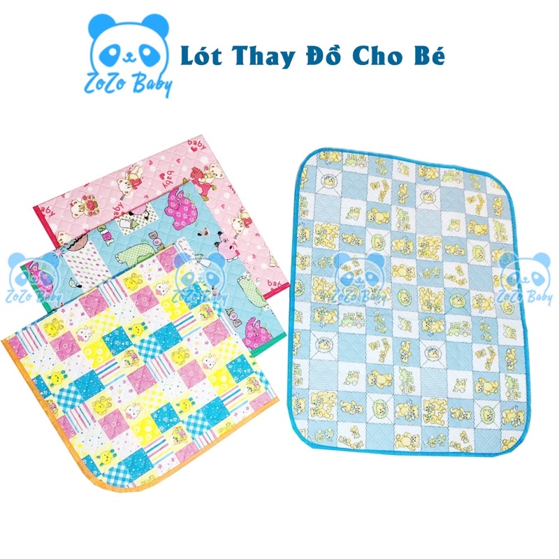 Chiếu lót chống thấm nilon thay đồ,bỉm,tã cho bé sơ sinh với 2 kích thước to,nhỏ-zôzbaby