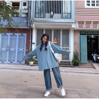 Baggy Jeans Ống Rộng Basic