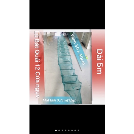 Lú bát quái 18khung dài 5 mét ngang 30 dài 50cm mắt lưới 1p5