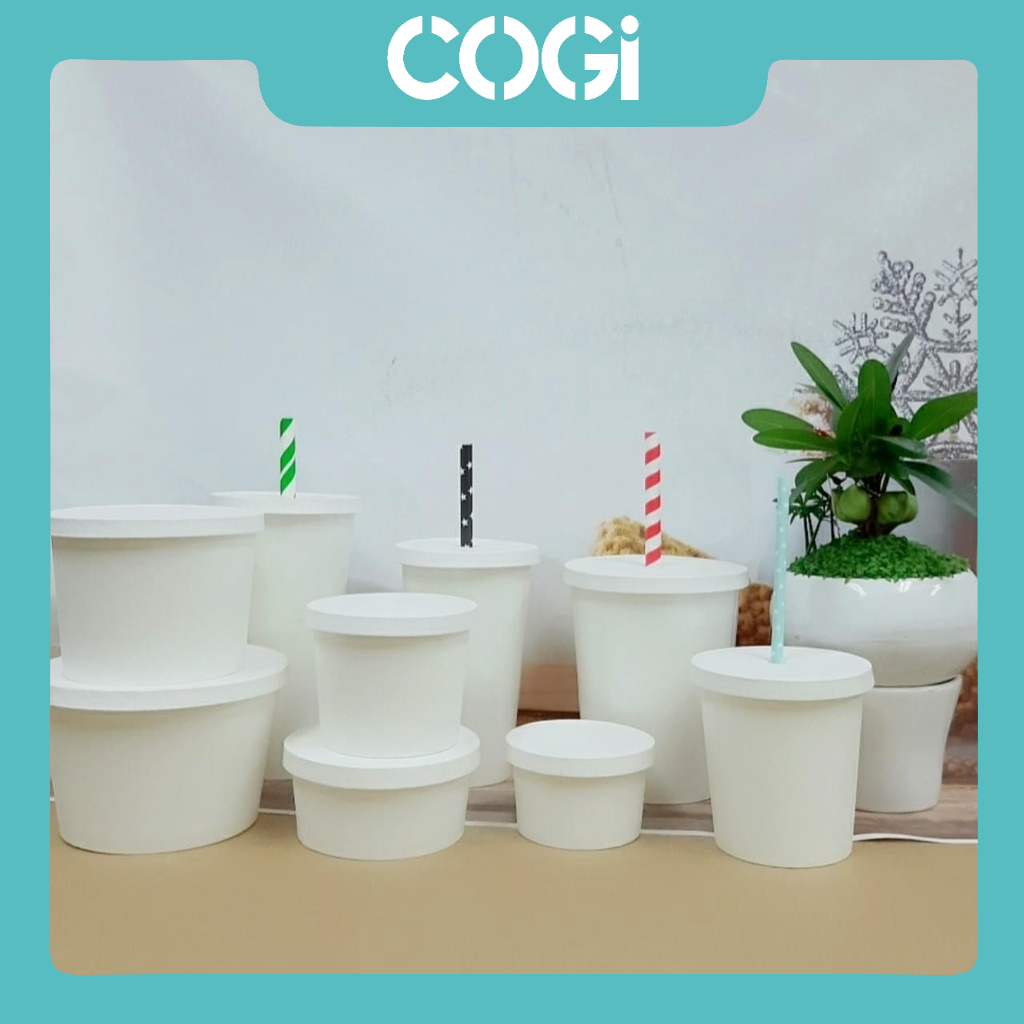 7 mẫu ly giấy, hộp giấy nhiều kích thước chính hãng cogi