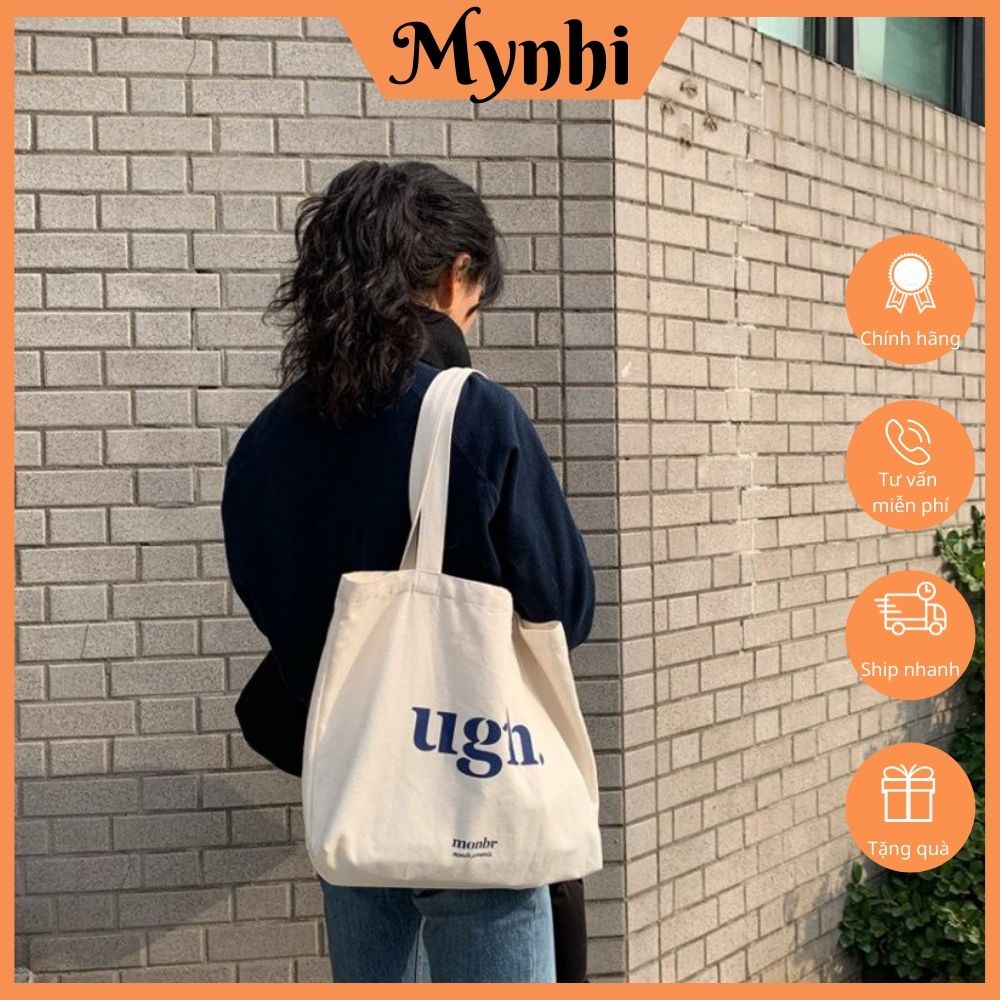 Túi tote túi vải canvas phong cách Hàn Quốc dáng vuông SHOPMYNHI SMN251