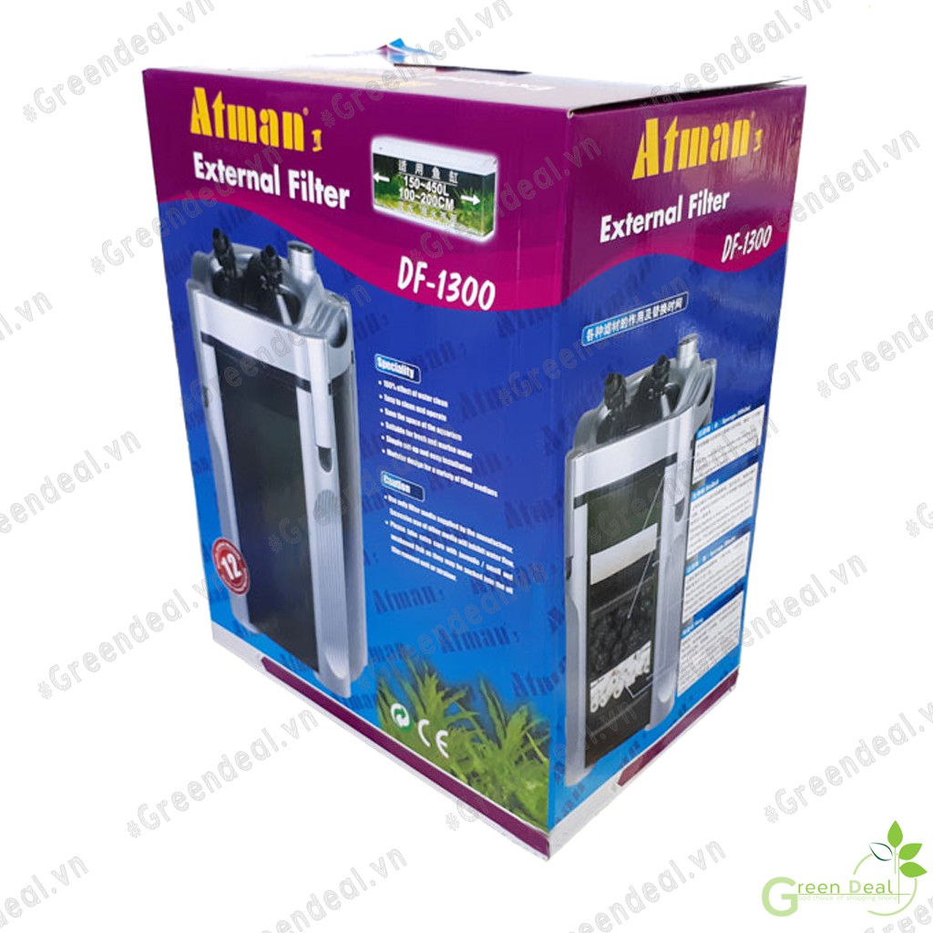 ATMAN - External Filter DF-1300 - Lọc thùng cao cấp cho hồ thuỷ sinho