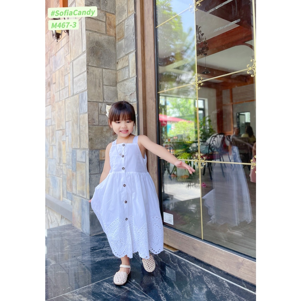 VÁY SOFIA HAI DÂY CHÂN REN