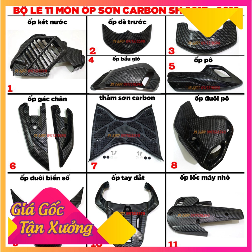 BỘ CARBON CHO SH 2017-2019 (Ảnh Sp thật)
