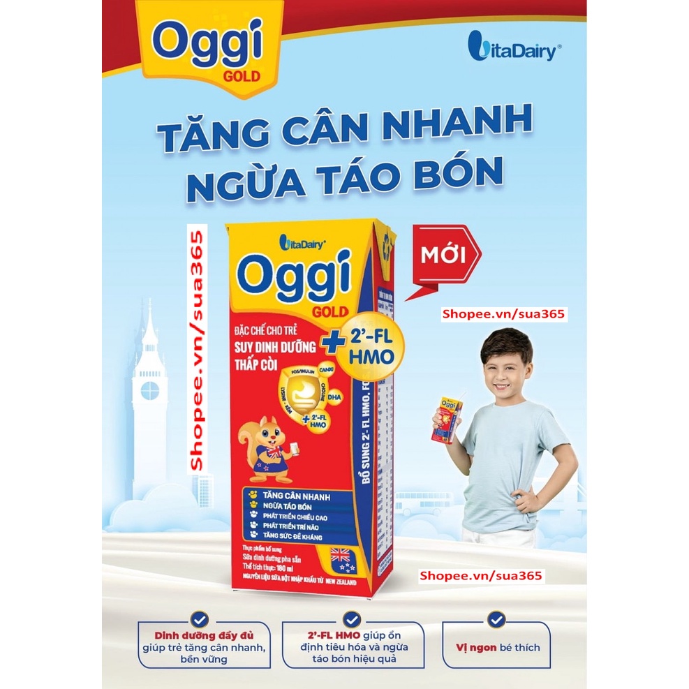 Sữa pha sẵn Oggi Gold hộp 110ml Trẻ Suy Dinh Dưỡng Thấp Còi