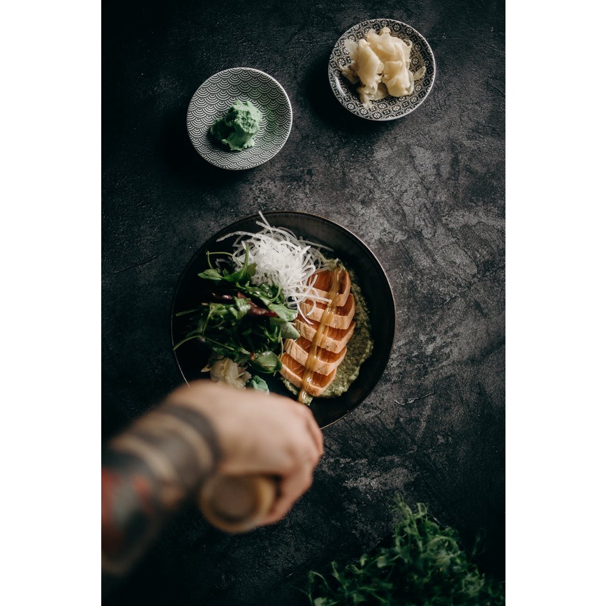 Phông vân gỗ 2 mặt xám và trắng phông nền 3D chụp sản phẩm size 57x87cm