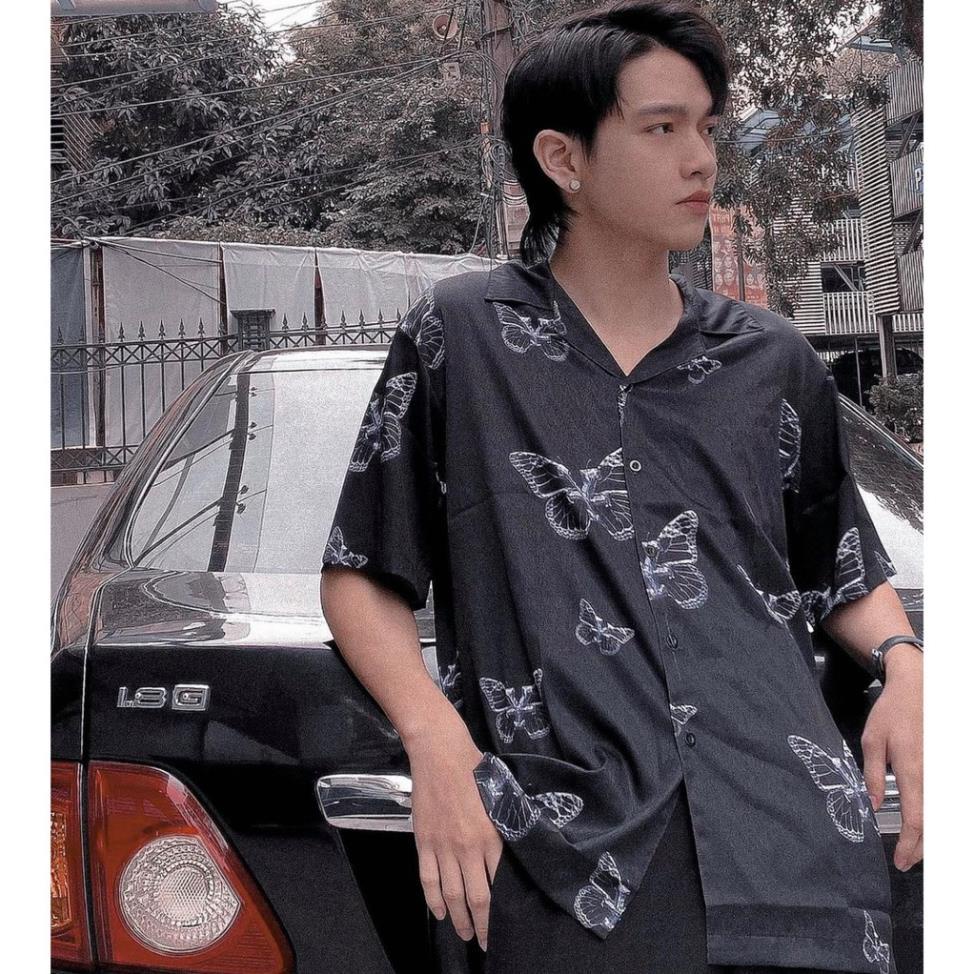 Áo sơ mi dirtycoins Monarch Print Shirt áo sowmi bướm dirty coins