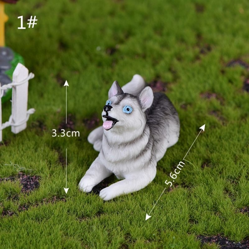 Mô hình chú cún mini trang trí sân vườn