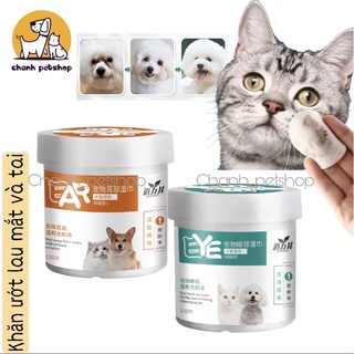 Khăn ướt lau tai, lau mắt cho chó mèo làm từ lô hội, thiên nhiên giúp không gây kích ứng