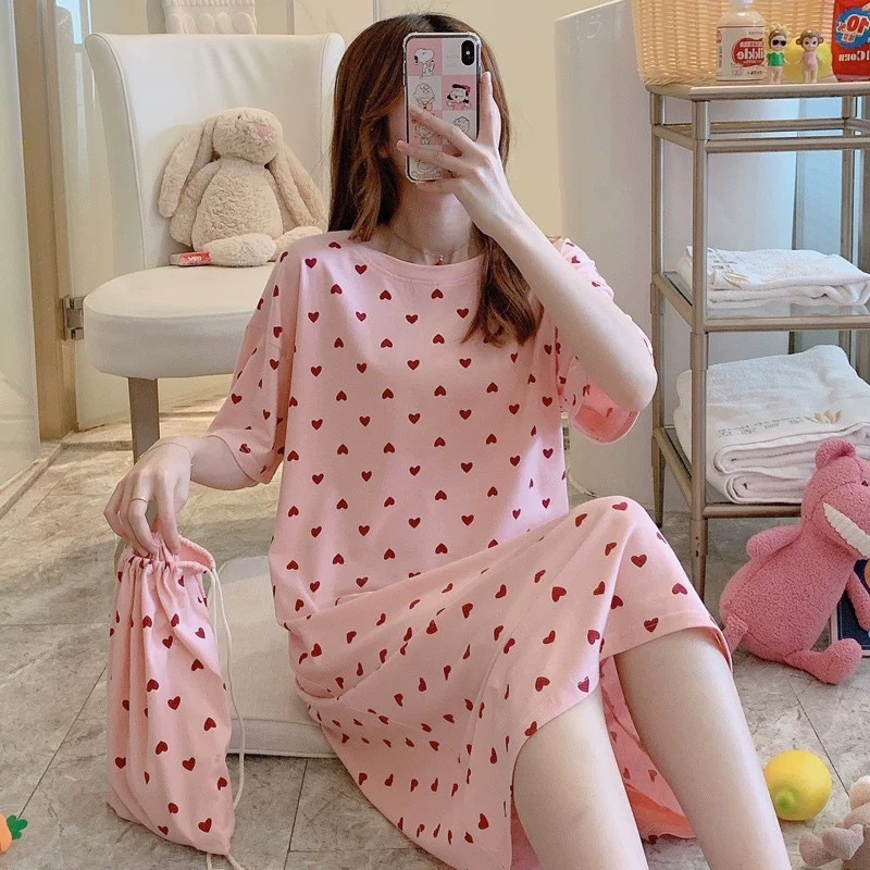 váy ngủ họa tiết cute chất thun mền | BigBuy360 - bigbuy360.vn