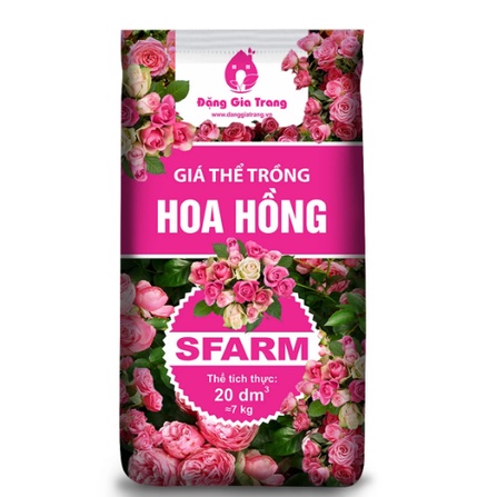 Giá thể trồng hoa hồng SFARM - Bao 7kg - Seeds2