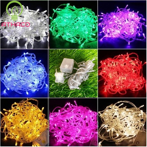 DÂY NHÁY LED KIM/ ĐÈN CHỚP 1 MÀU- TRẮNG/ HỒNG/ VÀNG/ XANH/ TÍM- TRANG TRÍ