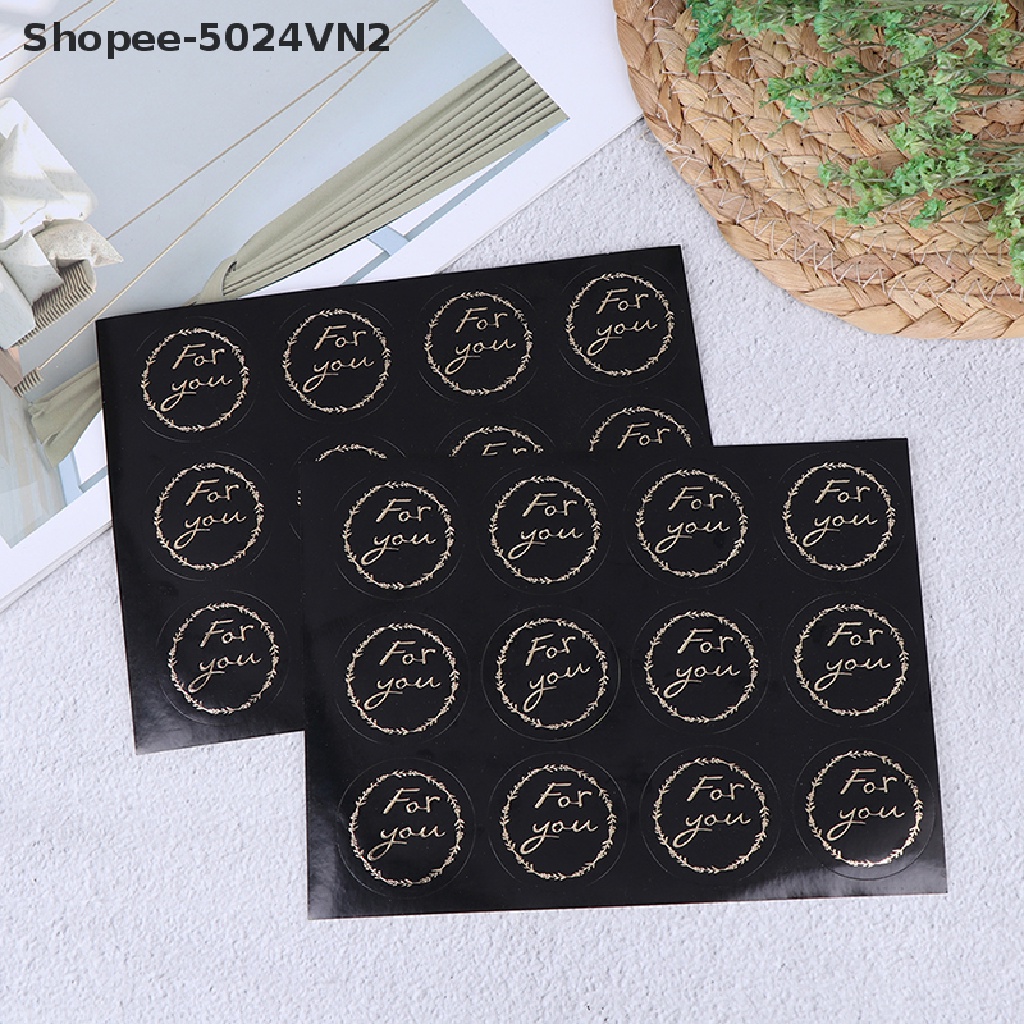 Set 120 Miếng Dán Hình Tròn In Chữ you Dùng Trang Trí Hộp Quà DIY