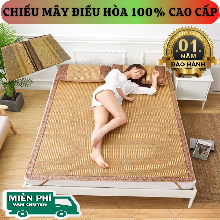 [ĐỦ SIZE] Chiếu Mát Sợi Mây Thông Minh 1m4 -1M6-1M8*2M, chất liệu sợi mây tổng hợp,