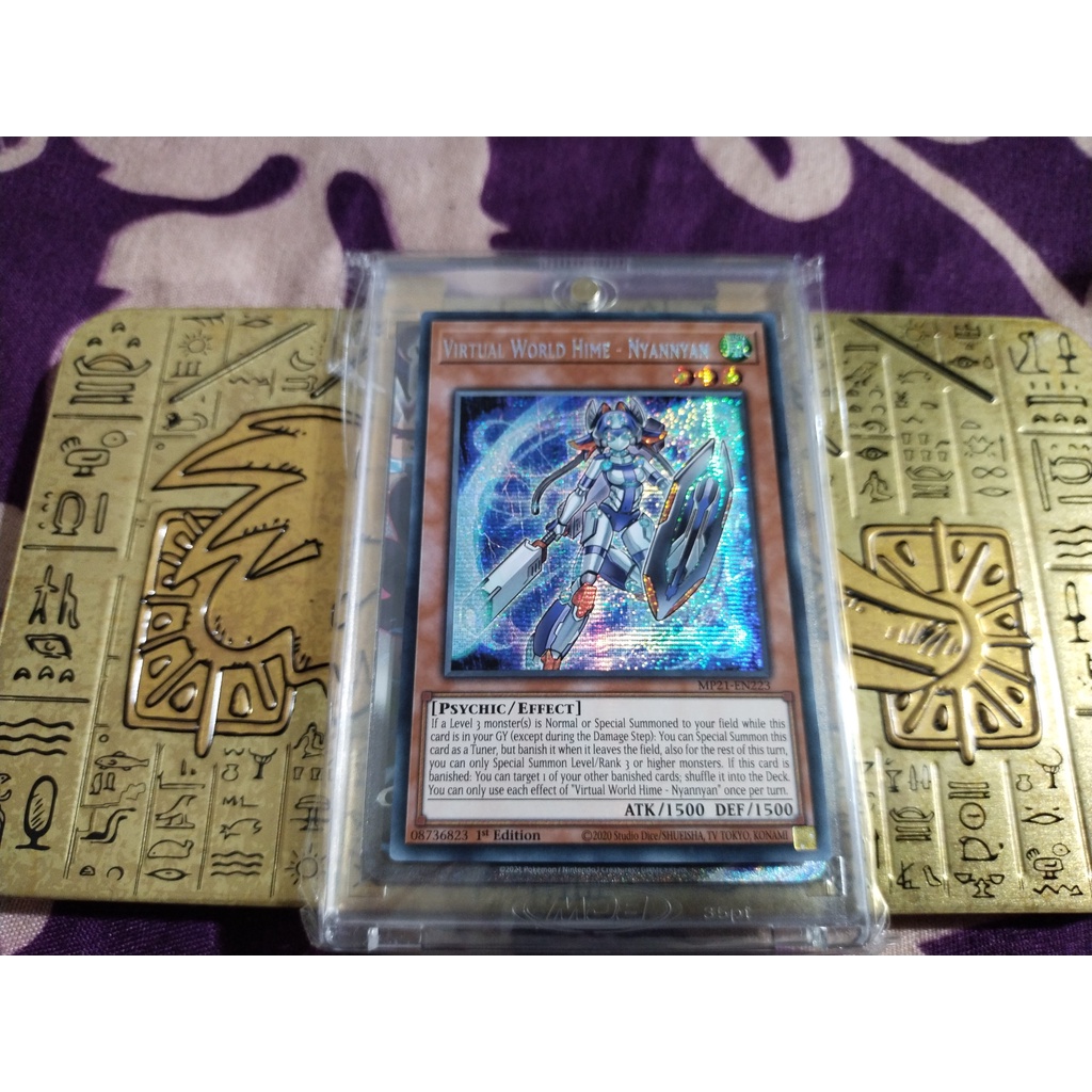 Thẻ trò chơi Yugioh UK chính hãng Konami Virtual World Hime- Nyannyan MP21-EN223 - Prismatic Secret Rare 1st Edition