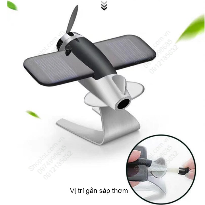 Mô hình máy bay năng lượng mặt trời có sáp thơm để trên xe hơi, khử mùi xe hơi