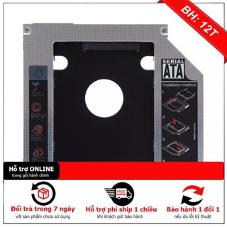 BH12TH  Caddy Bay HDD SSD SATA 3 9.5mm/12.7mm - Khay ổ cứng thay thế ổ DVD