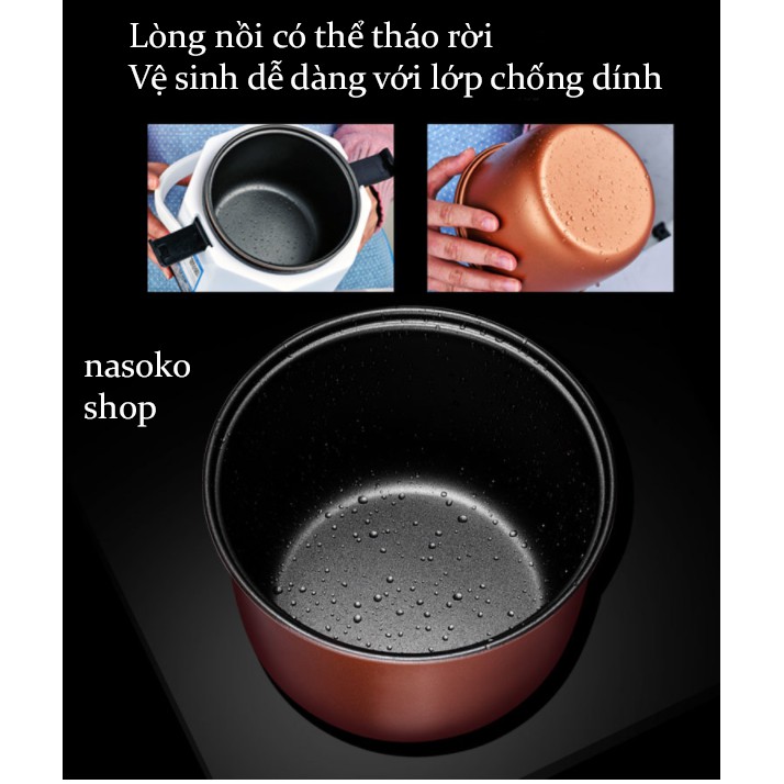 Nồi cơm điện mini hãng UXUE B12 lòng rời chống dính tiện ích nội địa TQ | BigBuy360 - bigbuy360.vn