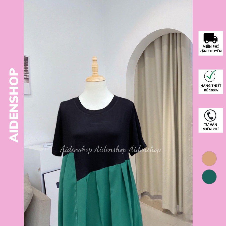 Váy bầu đẹp thời trang Aidenshop Đầm bầu thiết kế VB699 suông 45-75kg mùa hè 2022