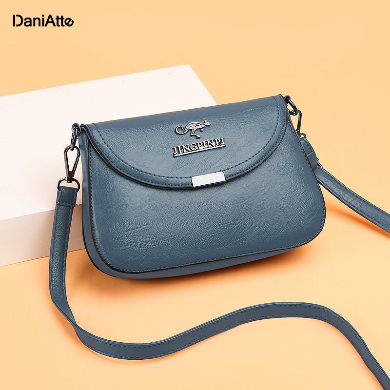 Túi Đeo Chéo Giả Da Dáng Vuông Màu Trơn Thời Trang Dành Cho Nữ SD4196