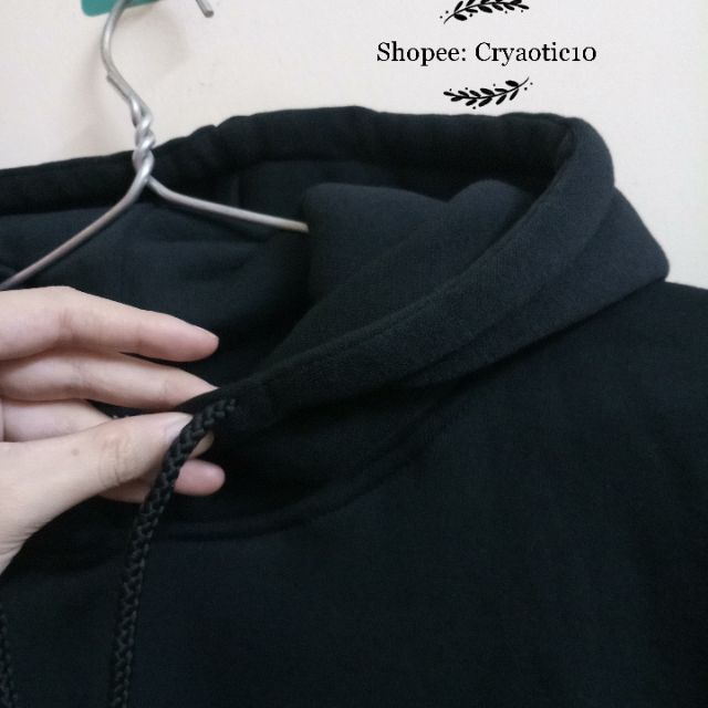 [ĐỦ SIZE - Kèm hình thật] Hoodie nỉ dày đen trơn black basic hoodie unisex