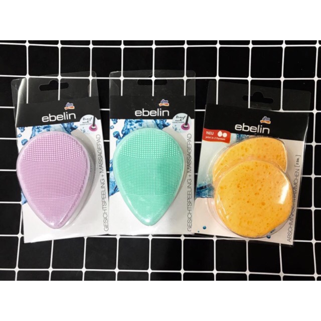 MIẾNG BỌT BIỂN RỬA MẶT & MÚT RỬA MẶT MASSAGE EBELIN