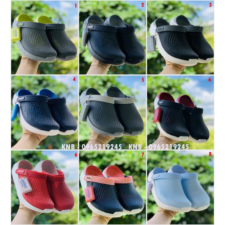 Dép Sục Cross Literide -FREESHIP + Hàng loại 1- Dép Quai Ngang Nam Nữ bít đầu chống hôi chân, siêu nhẹ đi nắng đi mưa