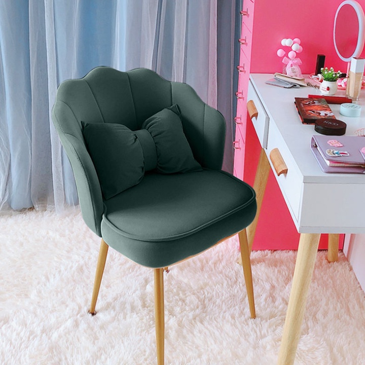 Ghế Bàn Trang Điểm Kèm Gối Nơ Phong Cách Hàn Quốc- Oai Homes