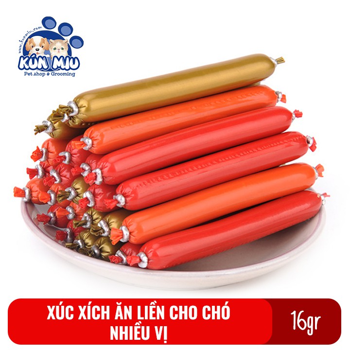 Xúc xích ăn liền cho chó mèo, hamster hương vị thơm ngon bổ dưỡng 16gr