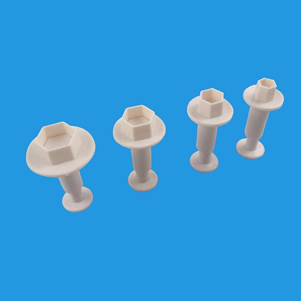 Set 4 Khuôn Nhựa Làm Bánh Hình Lục Giác