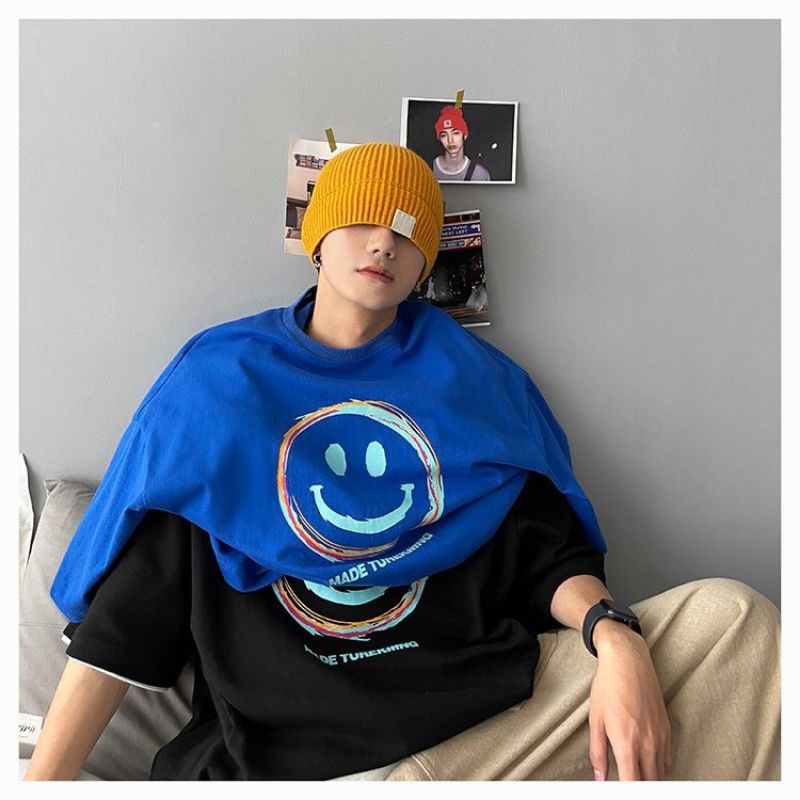 Áo thun tay lỡ Unisex mặt cười Made Turekhing