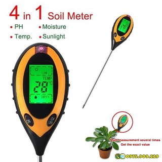 Máy đo, dụng cụ đo độ ph đất 4 trong 1
