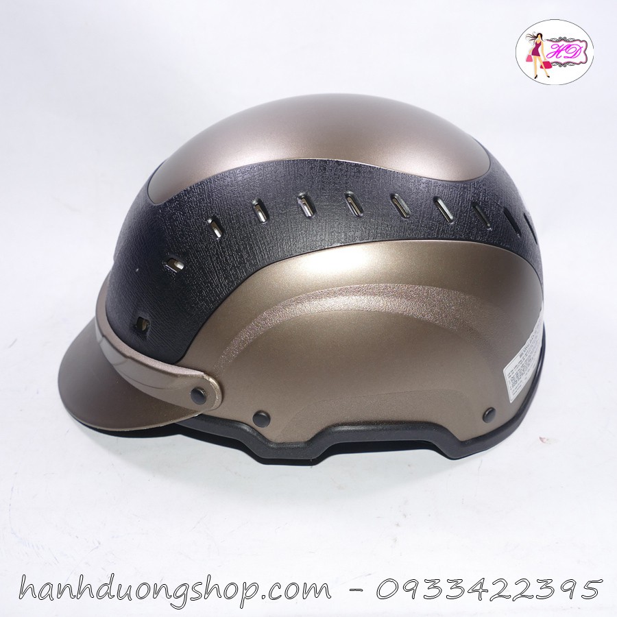 [Tặng áo mưa] Nón bảo hiểm Helmet vá 2 mảnh, đục nhiều lỗ thời trang cao cấp, nhựa cứng cáp bền chắc