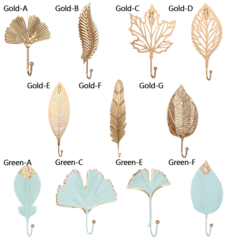 Móc Treo Đồ Hình Chiếc Lá Bằng Sắt Phong Cách Bắc Âu