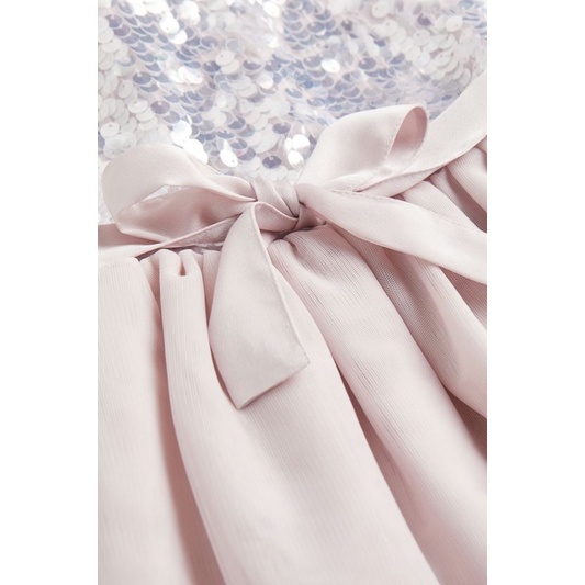 V176 - Váy ren hồng tím sequin bé gái