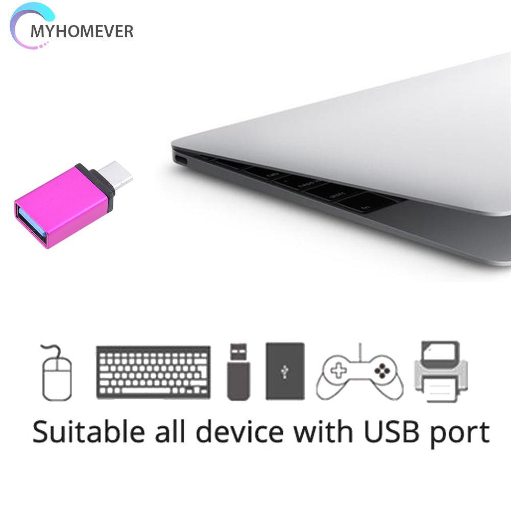 myhomever Aluminum Alloy USB3.1 Type-C to USB3.0 OTG Converter Adapter