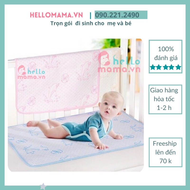 Tấm Lót Gấu chống thấm 4 lớp xinh xắn cho bé